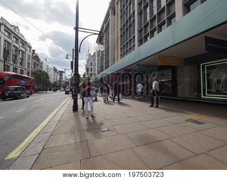 People In Oxford Street In London