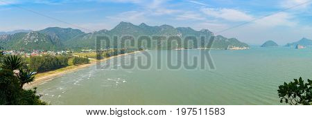 Tropical White Sand Beach In Khao Sam Roi Yot National Park, Thailand