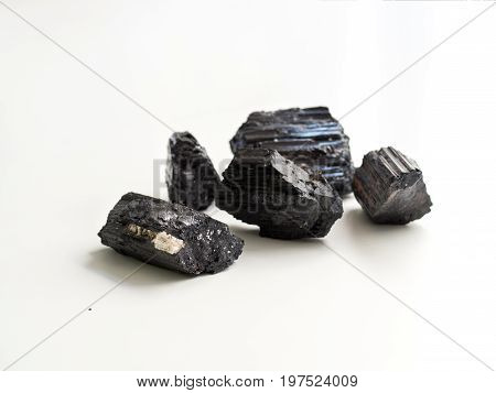 Black Tourmaline Side View For Crystal Therapy Treatments And Reiki