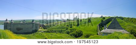 Hotyn fortress panorama at the middle of day
