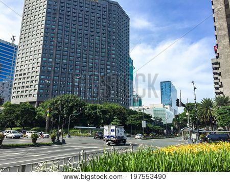 Makati Philippines - July 19 2015 : Makati city Manila. Makati is the financial center of the Philippines