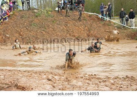 Cinevilla, Latvia - May 4th, 2014: Participants of the strong race 2014.
The Strong Race" is the only extreme mass endurance race in the Baltic States, 