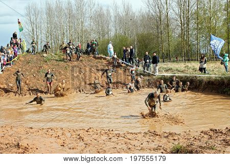 Cinevilla, Latvia - May 4th, 2014: Participants of the strong race 2014.
The Strong Race