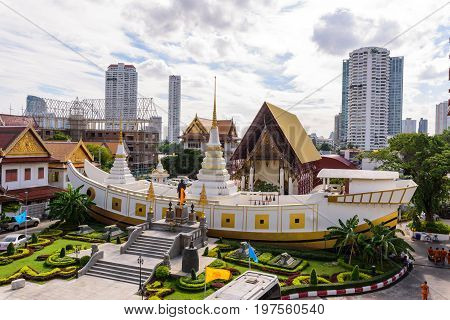 Bangkok , Thailand - 28 July, 2017:Wat Yannawa public landmark in Thailand