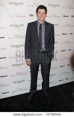 Los Angeles Dec 12: Cory Monteith kommt in der 2010-Hollywood Stil bei Billy wilder Thea Auszeichnungen