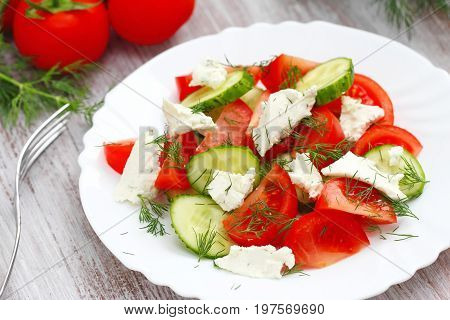 Vegetable Salad With Cheese