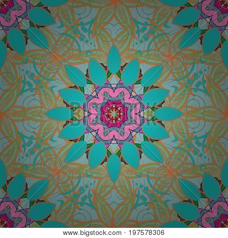 Flowers On Background. Cute Floral Pattern In The Small Flower.
