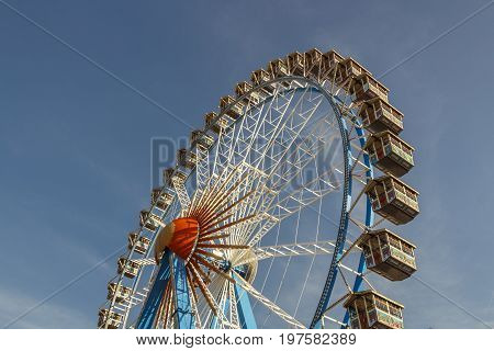 Ferris wheel on the fairground of the Octoberfest in Munich