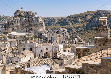 Sasso Caveoso district in the Sassi of Matera Basilicata Italy