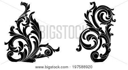 Vintage ornament, baroque ornament, scroll ornament, engraving ornament, border ornament, floral ornament, retro pattern, antique pattern, style acanthus pattern, foliage pattern, swirl pattern decorative pattern, filigree pattern. vector