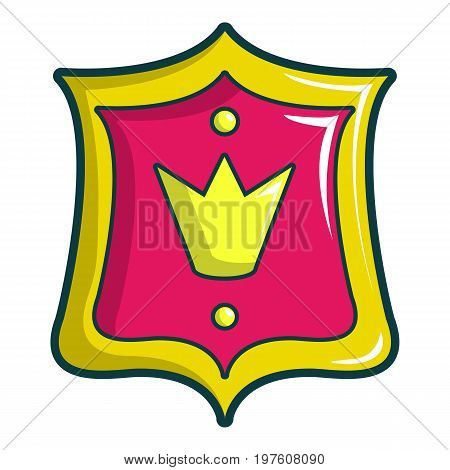 Princess emblem icon. Cartoon illustration of princess emblem vector icon for web design
