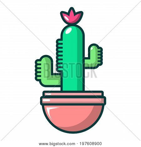 Cephalocereus cactus icon. Cartoon illustration of cephalocereus cactus vector icon for web design