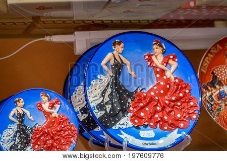 A Souveneir From Cordoba Showin Ladies Dancing The Flamenco