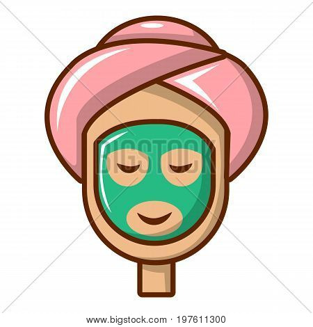 Spa facial clay mask icon. Cartoon illustration of spa facial clay mask vector icon for web design
