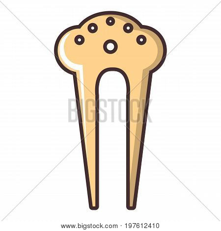 Comb for hair decoration icon. Cartoon illustration of comb for hair decoration vector icon for web design