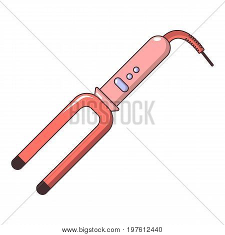 Iron for hair icon. Cartoon illustration of iron for hair vector icon for web design