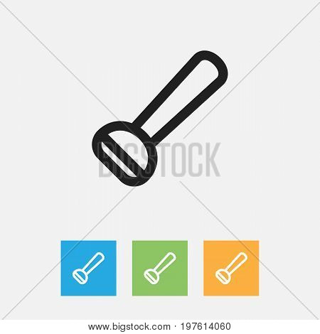 Vector Illustration Of Food Symbol On Husker Outline
