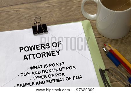 Power Of Attorney