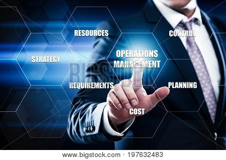 Operations Management Strategy Business Internet Technology Concept.