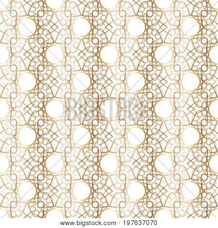 Seamless pattern abstract gold patterns on a white background.