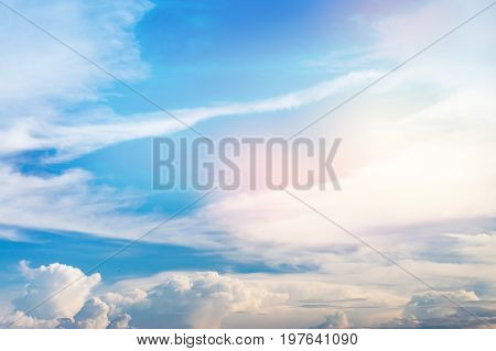 Cloudy blue sky background.Partly cloudy sky.Cloudy blue sky background.Partly cloudy sky on day light.