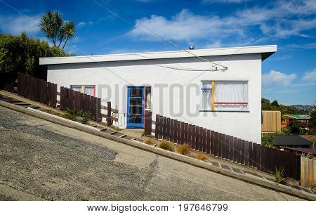 Baldwin street - the steepest street in the world Dunedin New Zealand