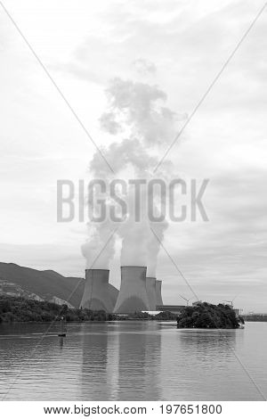 Nuclear Power Plant on the Rhone River, Cruas, France