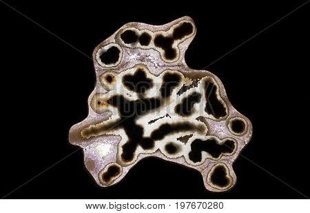 Abstract image of silicon dioxide isolated on black background