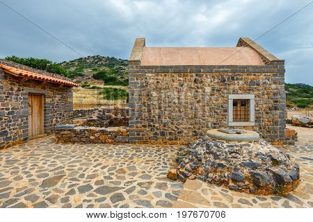 Christian Basilica Poros Elounda On Kalydon Peninsula, Crete, Greece