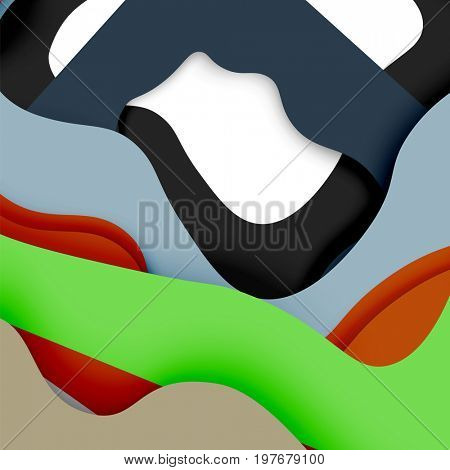 3d abstract background with cut shapes, business presentation, flyer template