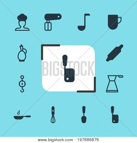 Editable Pack Of Steelyard, Soup Spoon, Tea Cup And Other Elements.  Vector Illustration Of 12 Restaurant Icons.