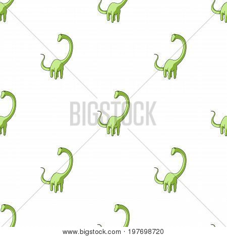 Cute Monster kids logo monster .A green dinosaur in an amusement park. Jurassic Park.Amusement park single icon in cartoon style vector symbol stock web illustration.