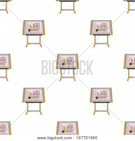 Drawing board icon in cartoon design isolated on white background. Architect symbol stock vector illustration.