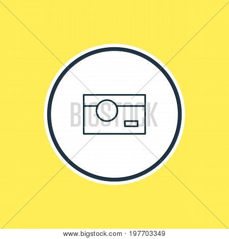 Beautiful Technology Element Also Can Be Used As Photography Element.  Vector Illustration Of Photo Camera Outline.