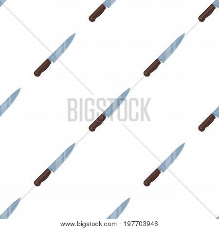 Kitchen knife.BBQ single icon in cartoon style vector symbol stock illustration .