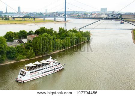 Cruise vessel of the Cologne Dusseldorfer line on river Rhine