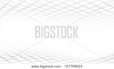 White And Grey Abstract Perspective Background 16x9. Eps10 Vector