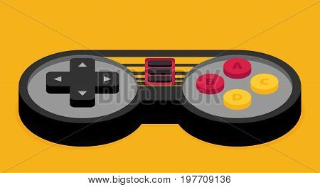 Flat joystick icon vector for design and web