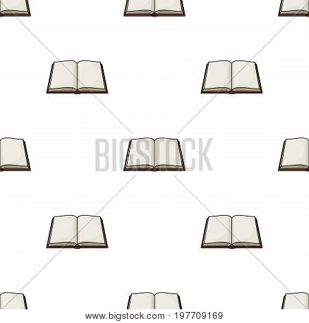 Opened book icon in cartoon design isolated on white background. Books symbol stock vector illustration.
