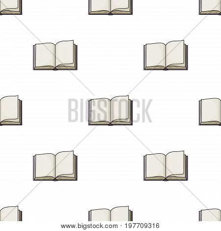 Opened book icon in cartoon design isolated on white background. Books symbol stock vector illustration.