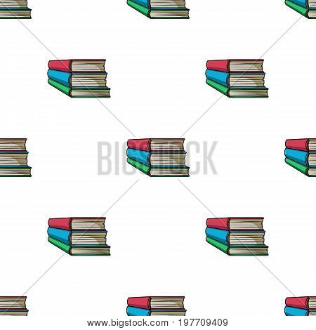 Stack of books icon in cartoon design isolated on white background. Books symbol stock vector illustration.