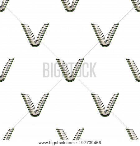 Opened book icon in cartoon design isolated on white background. Books symbol stock vector illustration.
