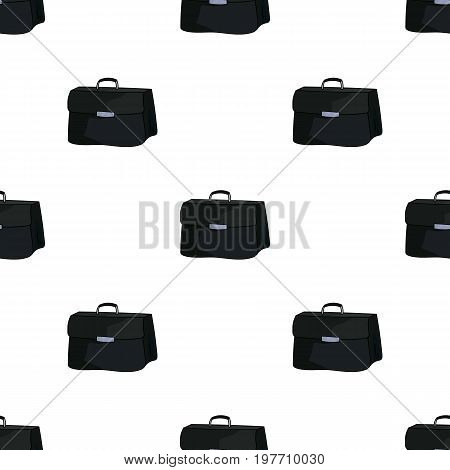 Briefcase icon in cartoon design isolated on white background. Conference and negetiations symbol stock vector illustration.