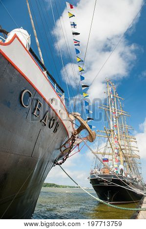 KLAIPEDA, LITHUANIA - JULY 30, 2017: Participating ship 