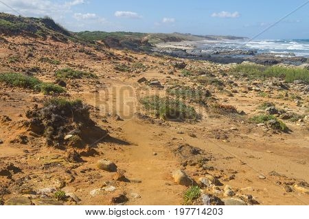 Trail Over The Cliffs In Vila Nova De Milfontes
