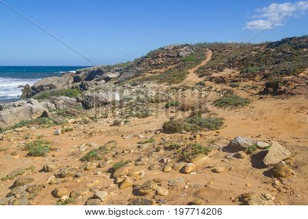 Trail Over The Cliffs In Vila Nova De Milfontes