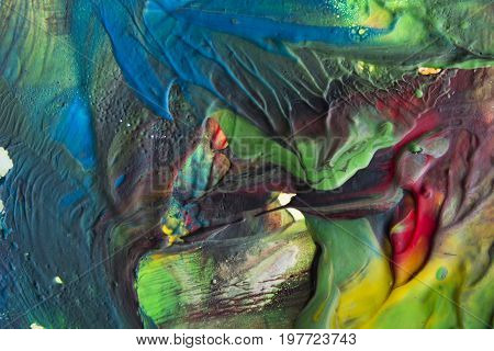 an encaustic colors - texture on a paper