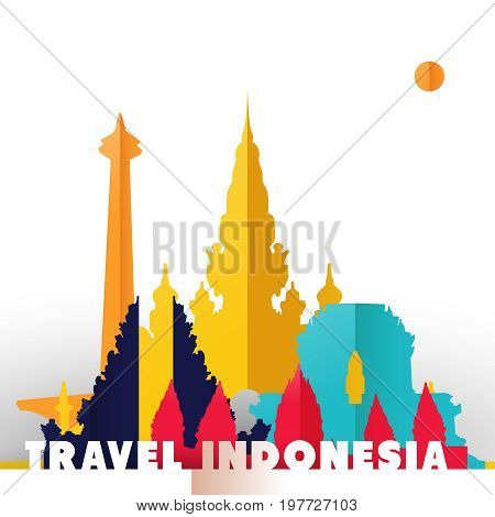 Travel Indonesia Paper Cut World Monuments