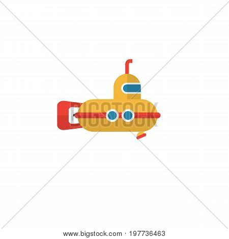 Periscope Vector Element Can Be Used For Periscope, Submarine, Underwater Design Concept.  Isolated Submarine Flat Icon.