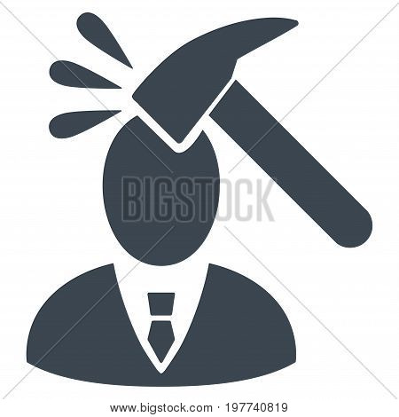 Manager Shock vector icon. Flat smooth blue symbol. Pictogram is isolated on a white background. Designed for web and software interfaces.